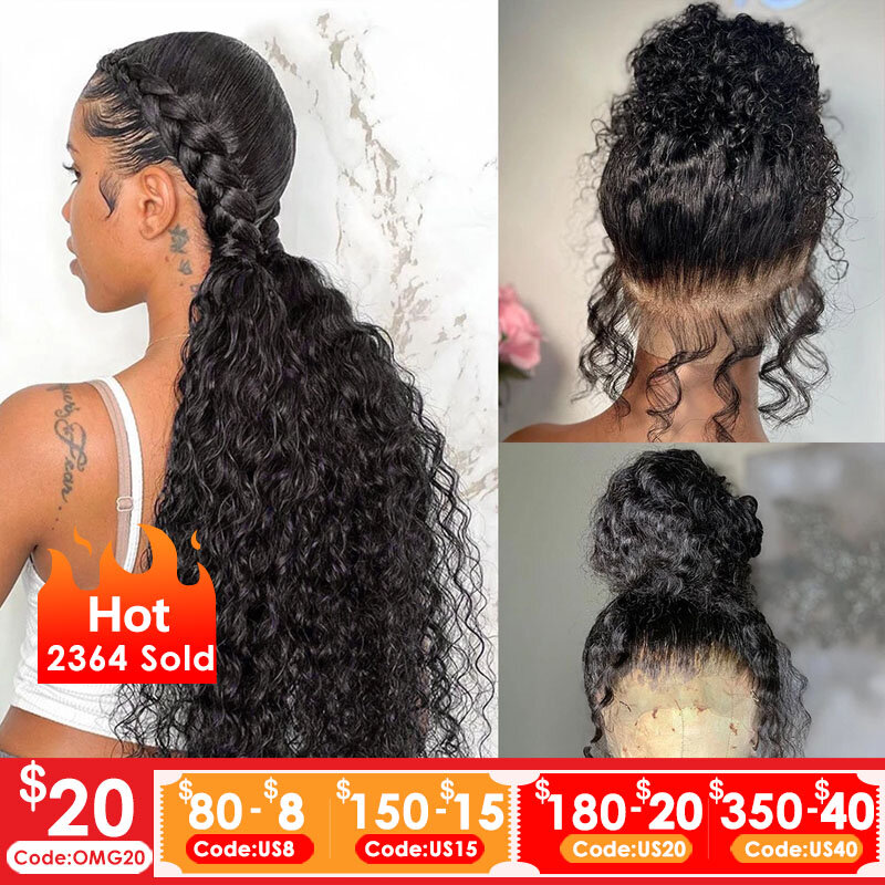 Wig Frontal Renda Hd 360 Wig Rambut Manusia Pra Pencabutan Rambut Manusia Keriting 13X4 Wig Rambut Brasil untuk Wanita Wig Frontal Gelombang Dalam