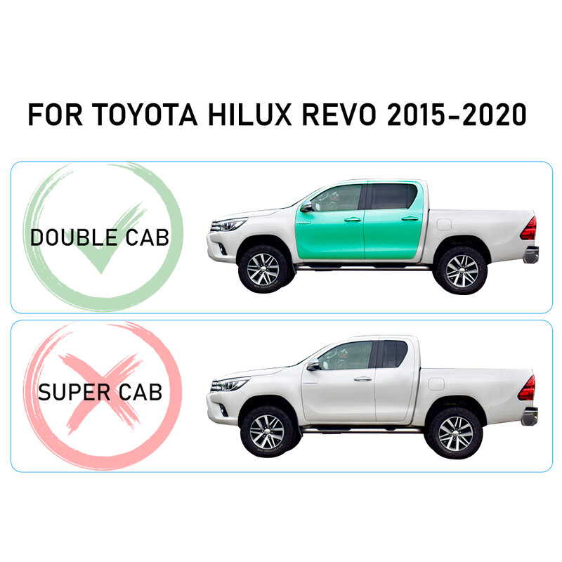 Wetters childe fenster visier für toyota hilux revo 2024-4 stücke rauch schwarz witterungs schilde für doppelkabine autozubehör