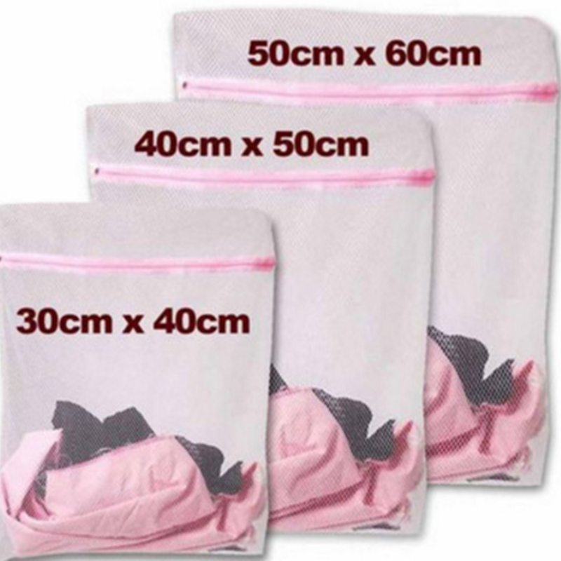 2022 New 3 Size Zippered Mesh Laundry Wash Bags Foldable  Lingerie Bra Socks Underwear Washing Machine Clothes Protection Net
