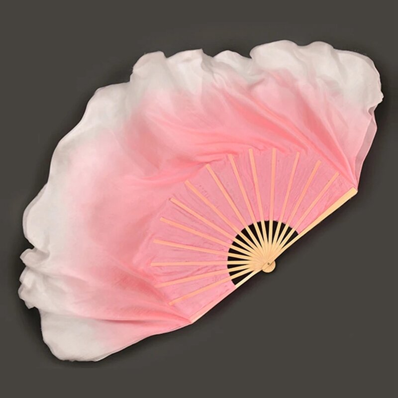 Long Imitated Silk Fans Performance Dancing Classical Dance Folk Practice Fan Chinese Traditional Fashion Bamboo Foilding Fans