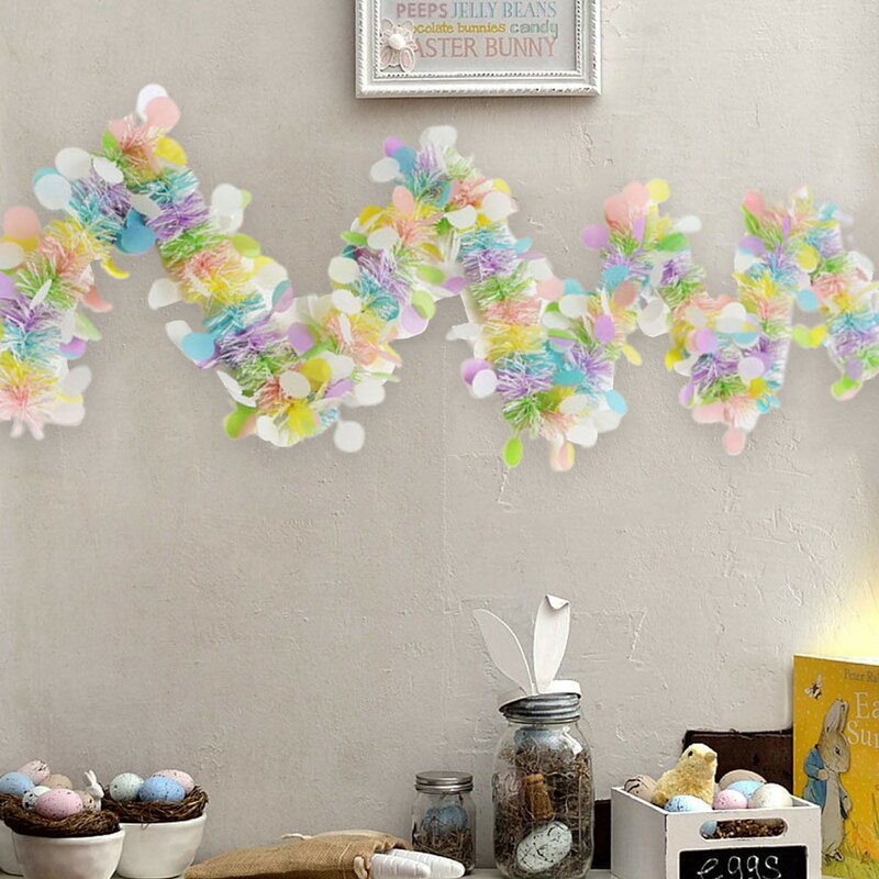 New Easter Ribbons Garlands Colorful Tassels Garlands Decoration Garlands Hanging Doorways DecoraçãO Party Decorations