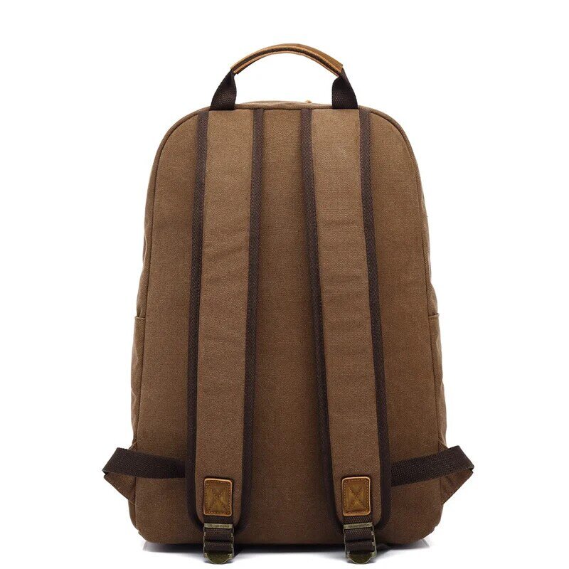 Mochila de lona de grande capacidade para homens, bolsa de viagem casual para estudantes, bolsa masculina para laptop, moda