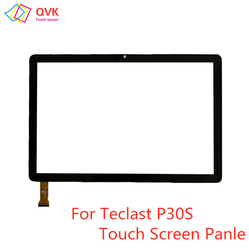 Tablet 10.1 inci hitam untuk Teclast P30S TLC005, layar sentuh kapasitif Sensor Digitizer Panel kaca eksternal P30S