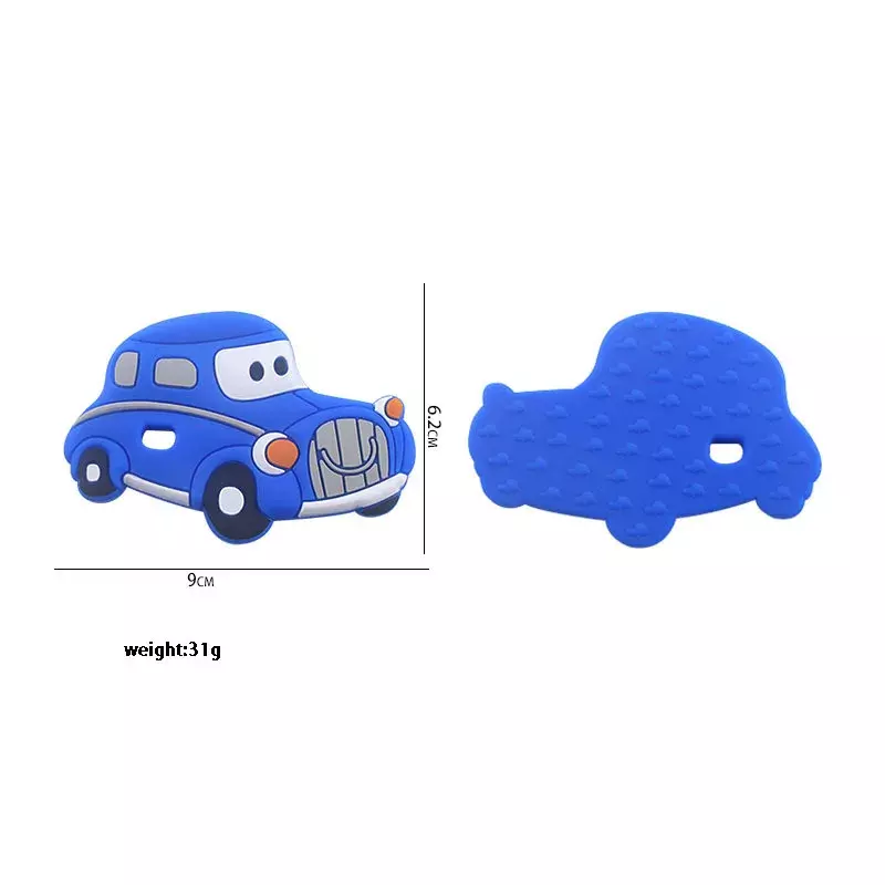 Bpa kostenlos 1pc Auto geformt Silikon Baby Beißring Nagetier Baby Beiß spielzeug Kau produkte Still geschenk für Baby