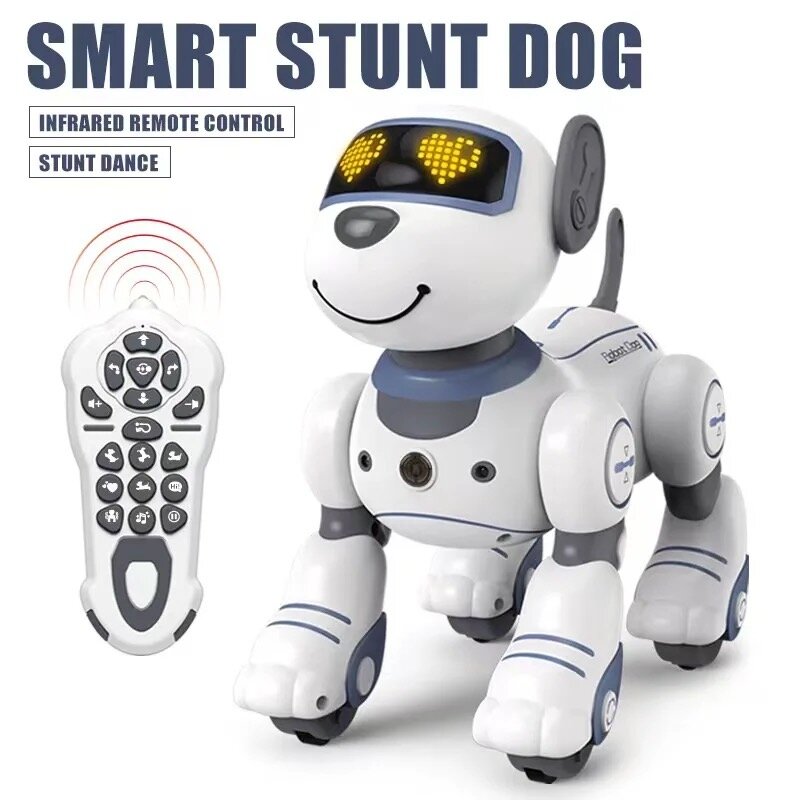 Robot anjing cerdas anak-anak, Multifungsi dapat diprogram efek khusus kendali jarak jauh sentuhan anjing elektrik interaktif hewan peliharaan