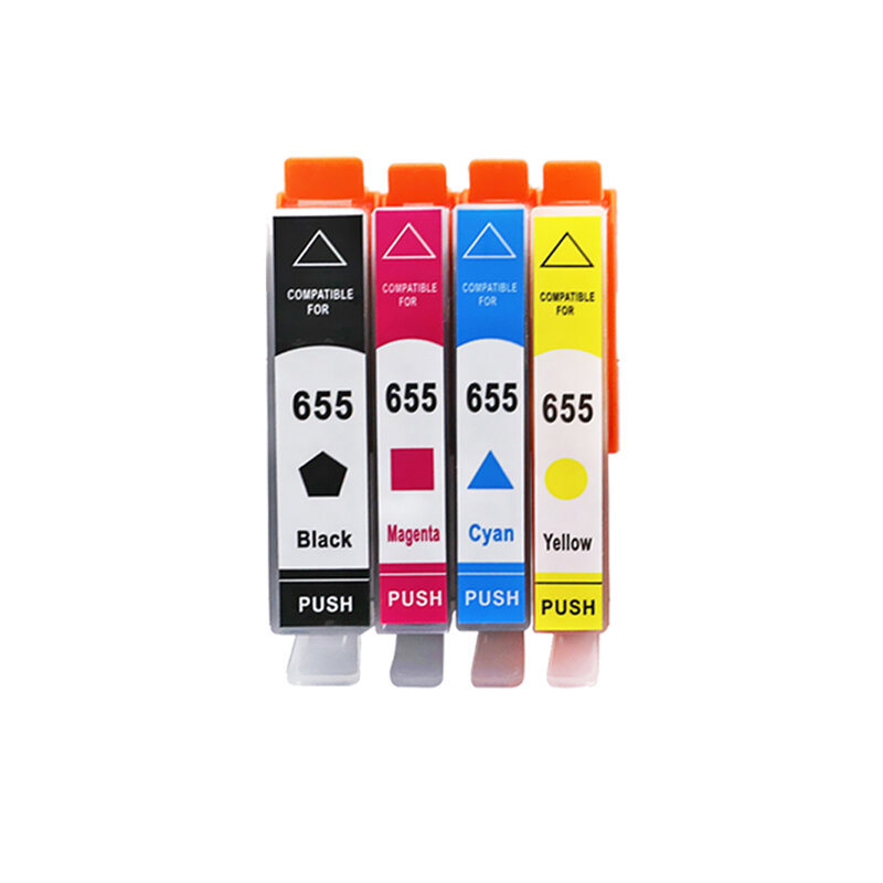 Cartucho de tinta para impressora jato de tinta, compatível com hp 655, hp655, 655xl, deskjet 655, 3525, 5525, 4615, 4625, 4525, 6520