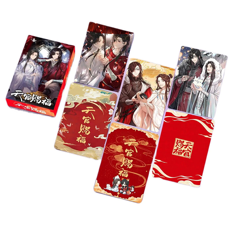 Carte LOMO Heaven OfficiaS1 Blessing Laser, Tian Guan Ci Fu Xie Lian,Hua Cheng, 3 pouces HD Photocard, GérGift, 55 Pcs, Set