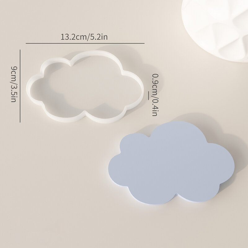 Molde de silicona con forma de nube para decoración del hogar, placa de yeso epoxi, bandeja de almacenamiento, cojín de posavasos, yeso de aromaterapia, DIY