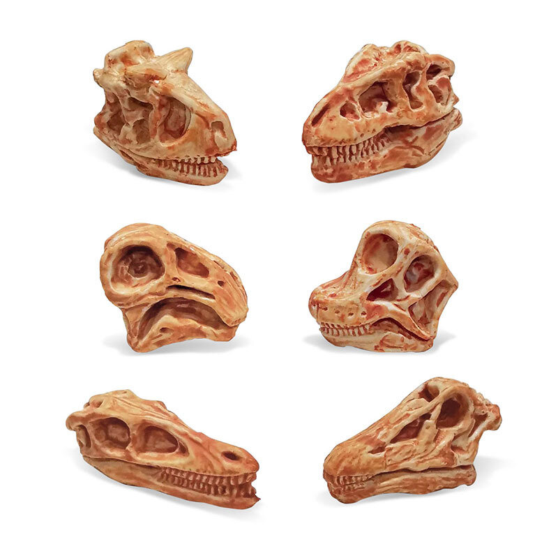 11 sztuk imitacja dinozaura Model czaszki tyranozaur Rex Velociraptor Triceratops szkielet czaszka Fossil zabawka miniaturka figurka na prezent