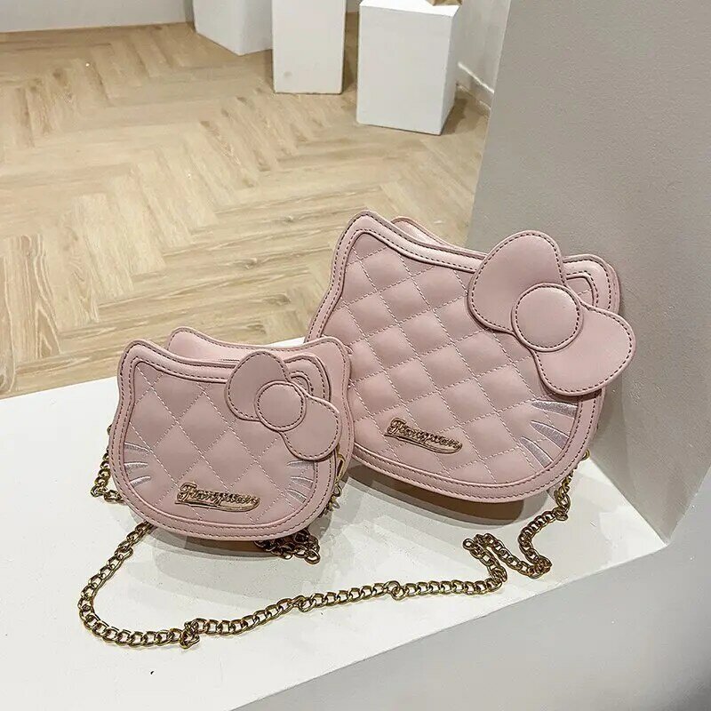 Sanrio Cinnamoroll Kawaii PU Shoulder Bag Mymelody Hello Kitty Wallet Purses Handbags Kuromi Pochacco Crossbody Girl Purses
