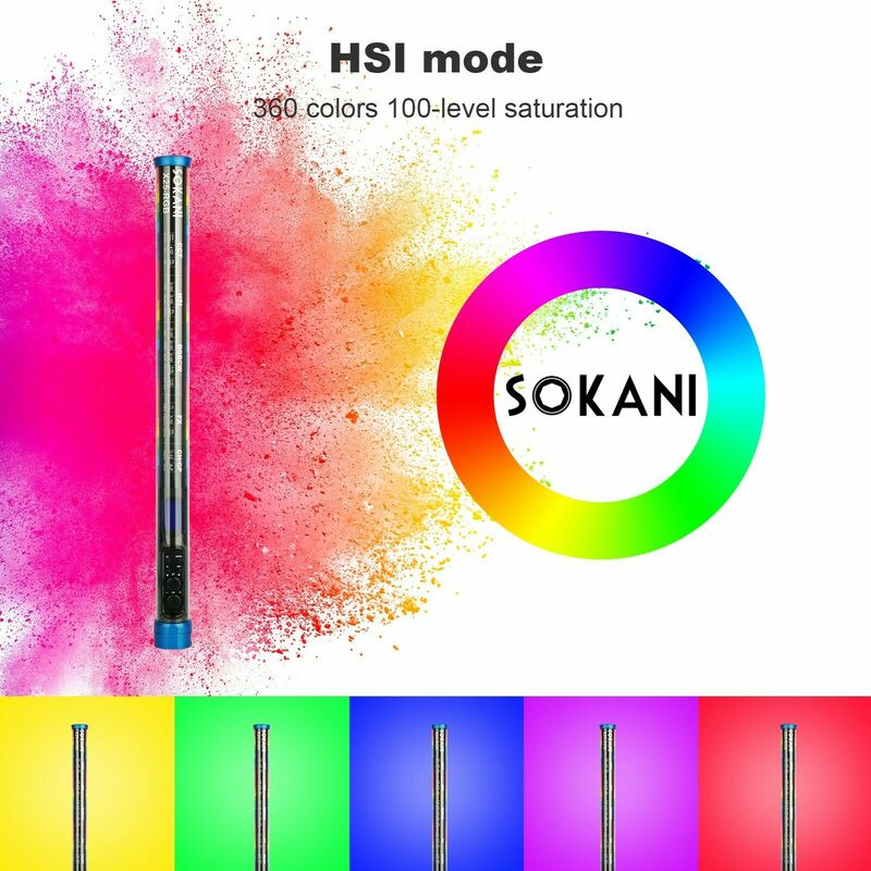 Sokani X25 tubo de luz LED X25 RGB para vídeo, varita de mano CTT, iluminación de fotografía, 3000mAh, Control por aplicación para YouTube, Tiktok