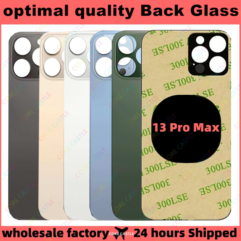 For iPhone 13 Pro Max Back Glass Panel Battery Cover Replacement Parts best quality size Big Hole Camera Rear Door Housing Case