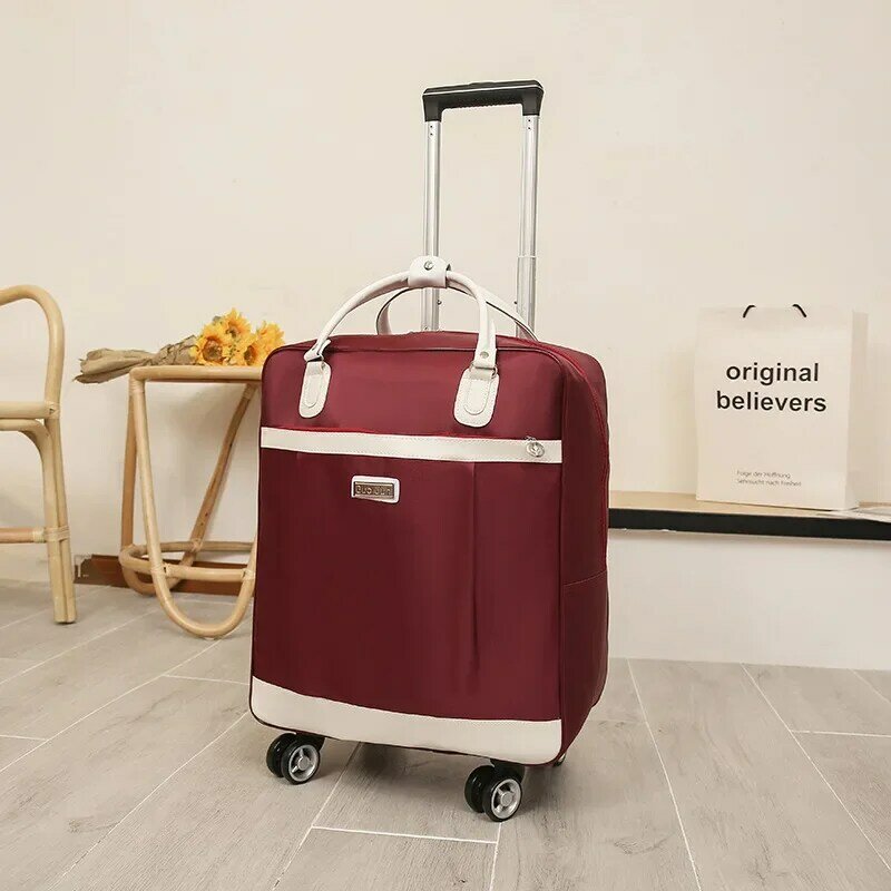 Sac à bagages de voyage multifonctionnel pour femme, bagage à roulettes, sac à dos à roulettes, valise étanche