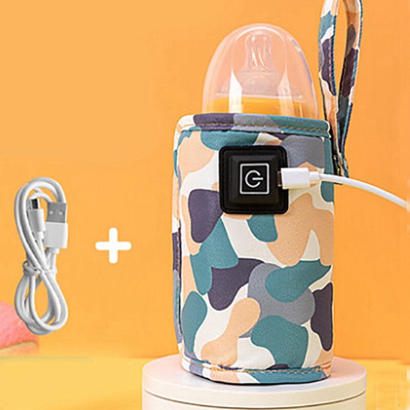 범용 USB 우유 워머, 여행 유모차 절연 가방, 아기 수유 병 히터, 위장-블랙