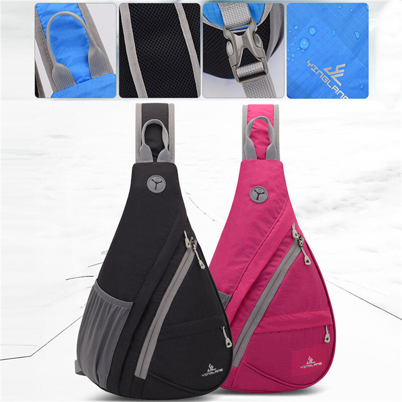 Borsa pettorale per sport all'aria aperta borsa da alpinismo Unisex a forma di goccia d'acqua borsa a tracolla impermeabile di grande qualità