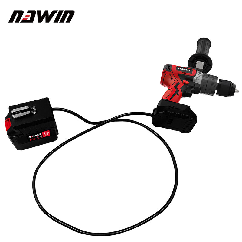 NAWIN-destornillador eléctrico Industrial para pesca, taladro de hielo de impacto sin escobillas para hormigón, 125NM, 13mm, 1/2 pulgadas