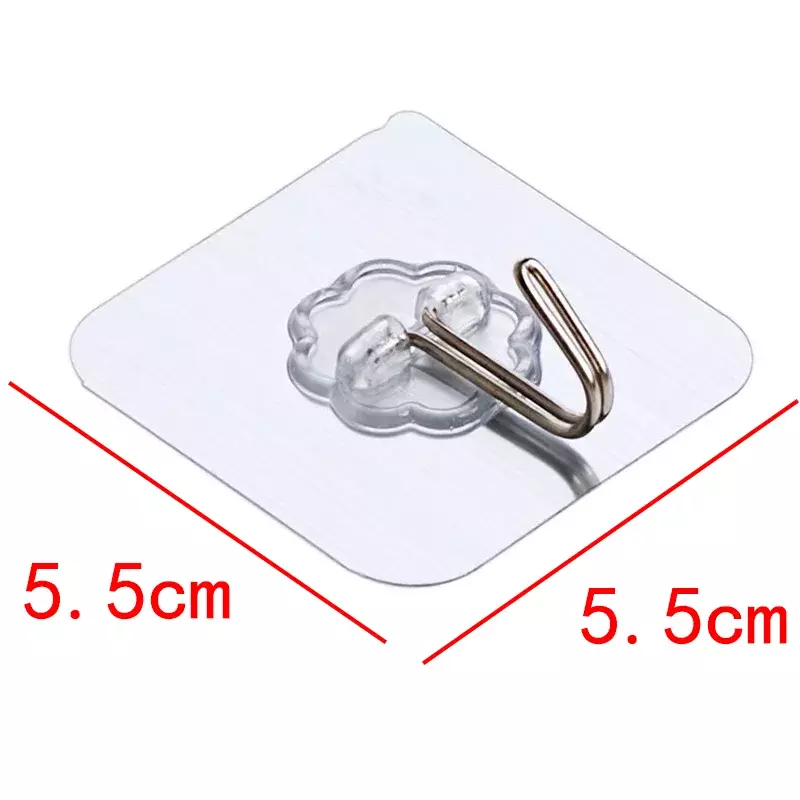 No Need For Perforated Hooks Super Self-adhesive Wall Mounting No TracesKitchen Bathroom Universal Transparent Hook