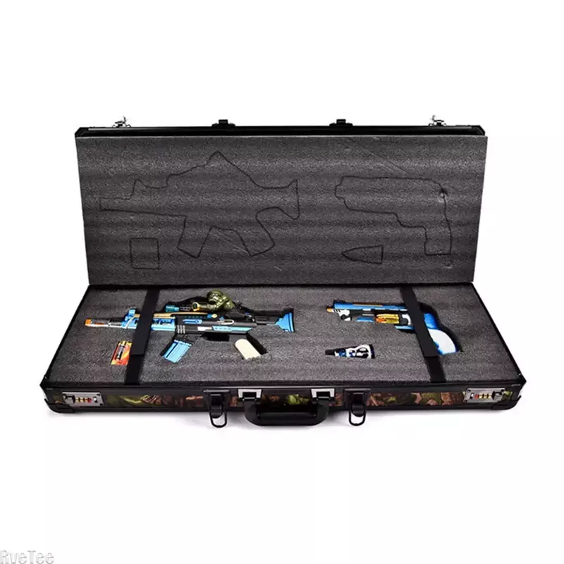 Tool Box Suitcase Instrument Case Fish Pole Case Extra Long Aluminum Alloy Equipment Safety Box Storage Box with Sponge Modern