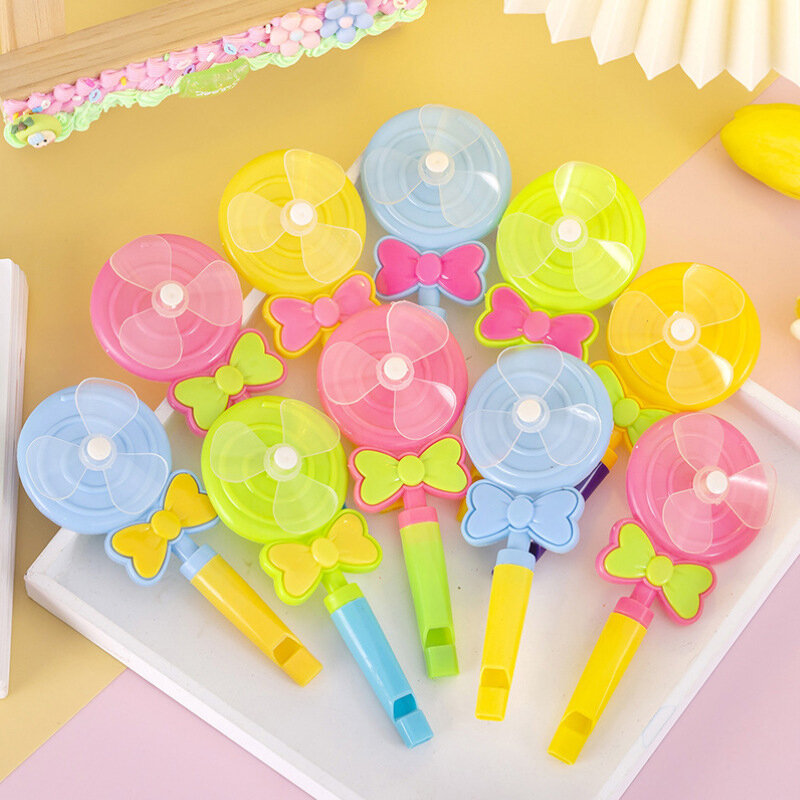 1PC nagroda dla dzieci mała zabawka zabawa kolorowy gwizdek wiatrak gra dzień dziecka Baby Shower prezent urodzinowy