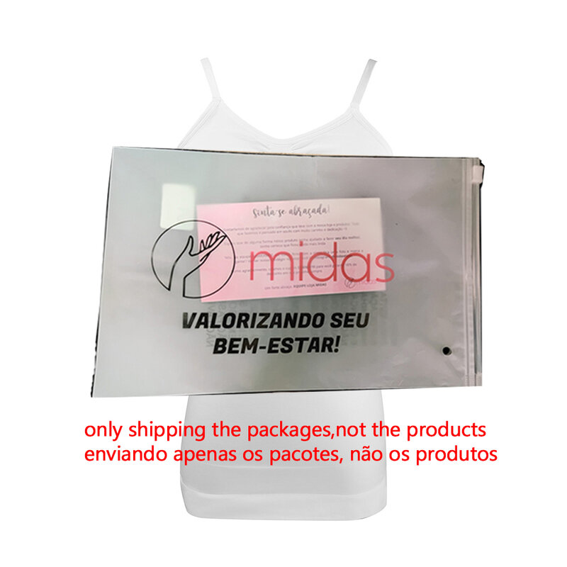 Dropshipping Long camisole Package Polybag Customzie Women Shape-wear Polybag Zipper Packing Bag with Thanks-Card Customizition