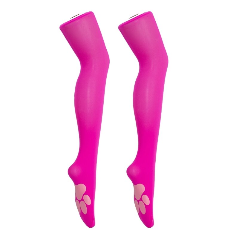 3D Cat Paw Pad Socks,Puffyed Pawpad Socks Thigh High Socks for Girls kids Women Cosplay Over The Knee Stockings
