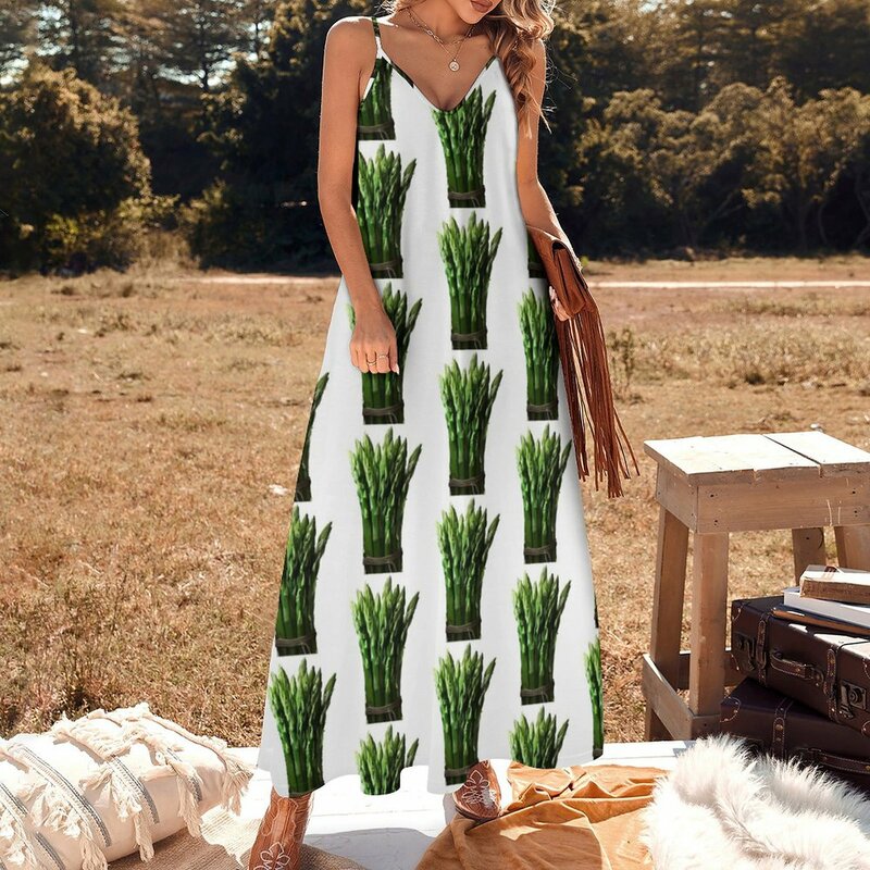 Juicy gaun tanpa lengan asparagus gaun malam wanita, pakaian pantai untuk wanita