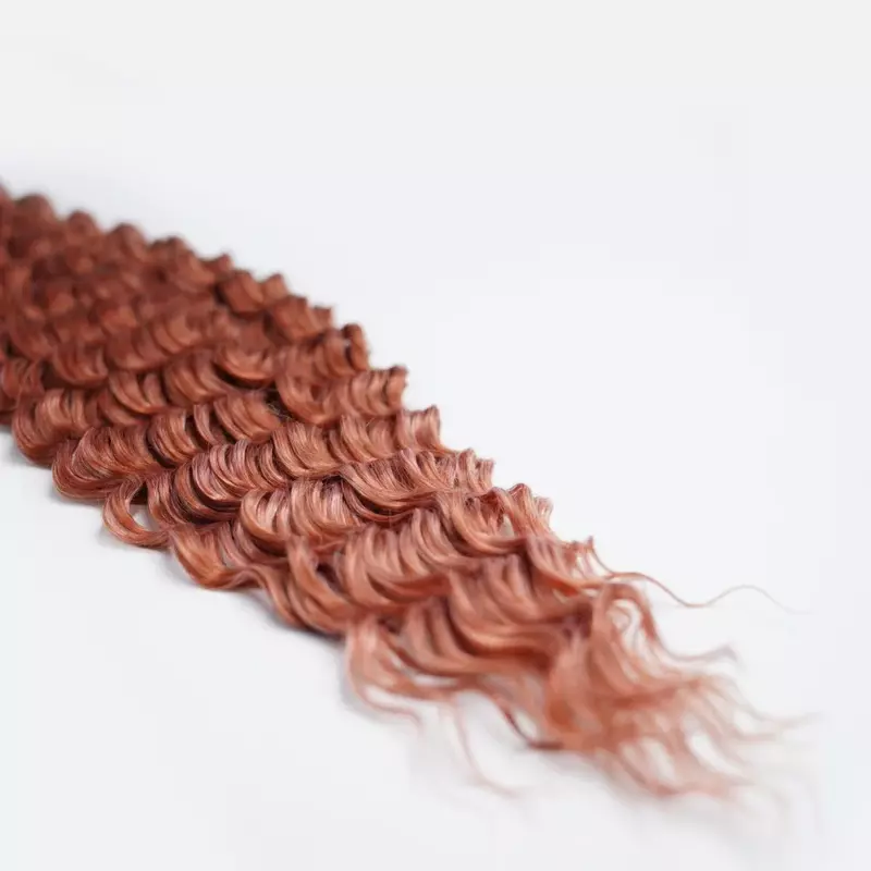 Ariel-cabello rizado ondulado al agua, cabello trenzado sintético de ganchillo, Rubio degradado, rosa, 22 pulgadas, 150g