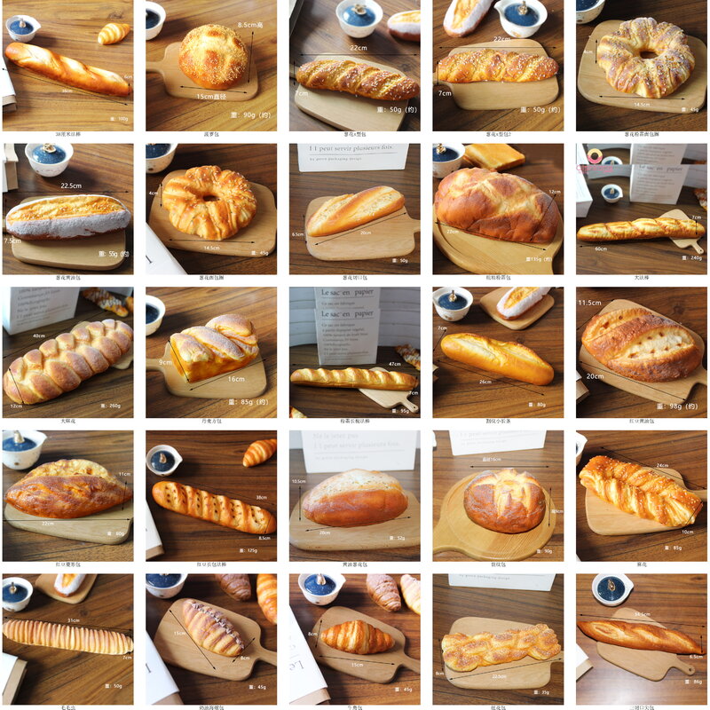 1pcs Simulation Of European Bag Cutting Model Soft Fragrant French Stick Model Fake Bread Soft Bread PU Props Decoration