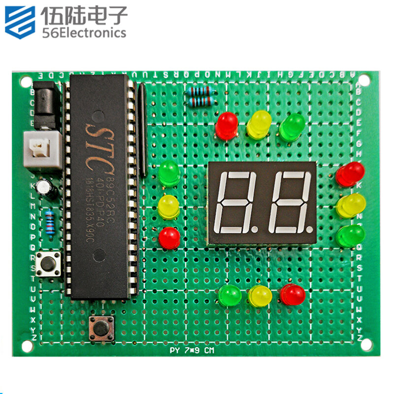 Simple 51 Single-chip Microcomputer Traffic Light DIY Electronic Production Components Supplies