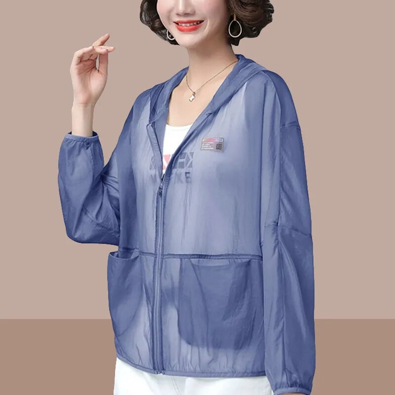 Солнцезащитное пальто, женская короткая летняя верхняя одежда, новинка 2024, корейский дышащий кардиган, Солнцезащитная одежда, куртка, тонкий женский топ