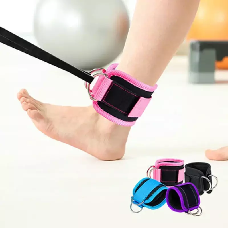 Correias ajustáveis do tornozelo do anel D para exercícios da perna, cinta do apoio do tornozelo, equipamento do exercício do Gym, correia do treinamento dos esportes, aptidão, 1pc