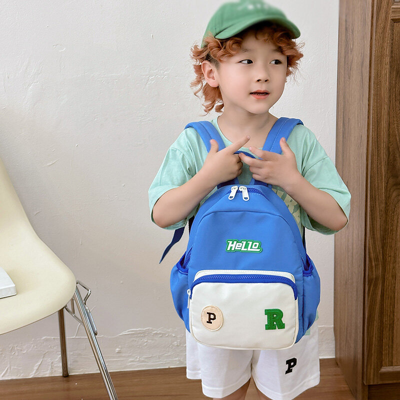 Mochilas escolares portáteis para crianças, mochilas bordadas, mochilas de viagem, meninos e meninas bonitos, saco de livro
