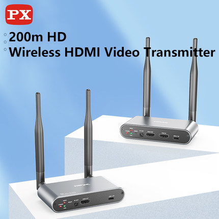 PX-transmisor y receptor de proyector de vídeo inalámbrico, 200M, para cámara DSLR, ordenador portátil, PC y TV