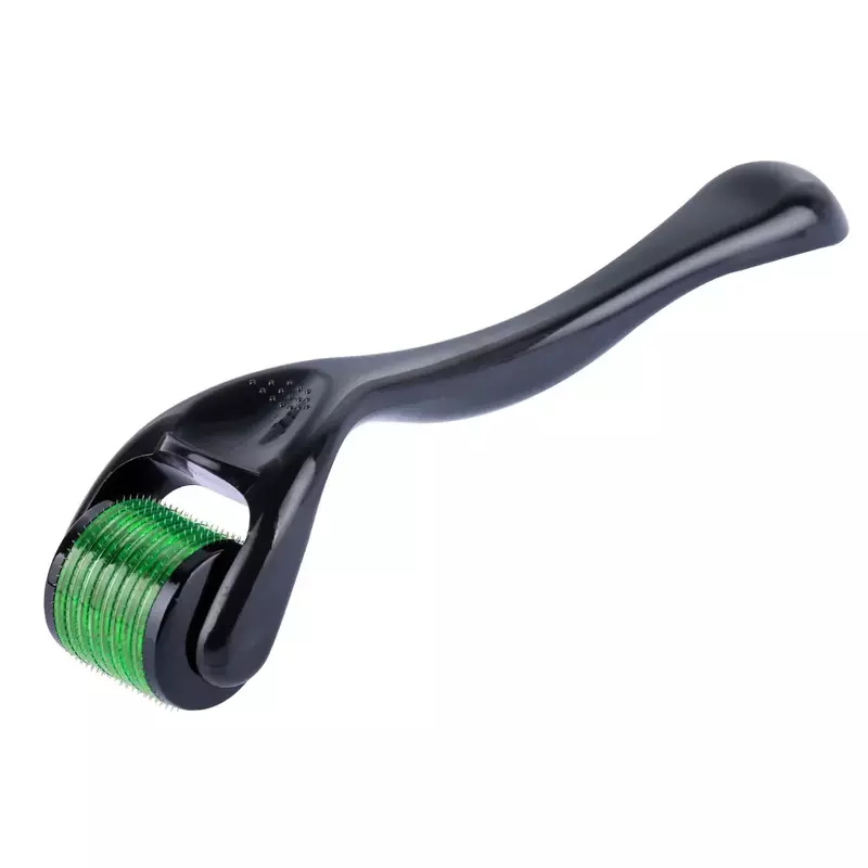 Derma Roller 0.25/0.3mm panjang jarum, Dermoroller Titanium Hijau Hitam Anti rambut rontok rol mikro untuk pertumbuhan rambut