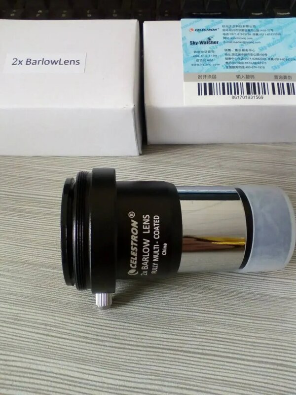 Celestron Barlow Oculair 2x Barlow Lens Oculair 1.25 Inch Plaats De 2x Barlow-Lens Tussen Het Oculair En Niet Monoculair