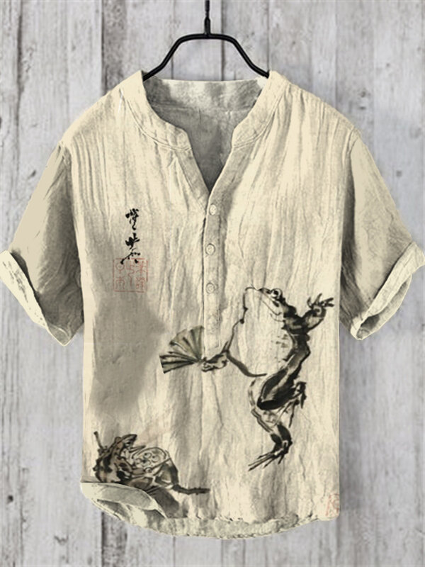 Neues modisches Sommer-Casual-Shirt mit Pat-Tag-Aufdruck für den grenz überschreiten den Hersteller von Herren ferien am Meer