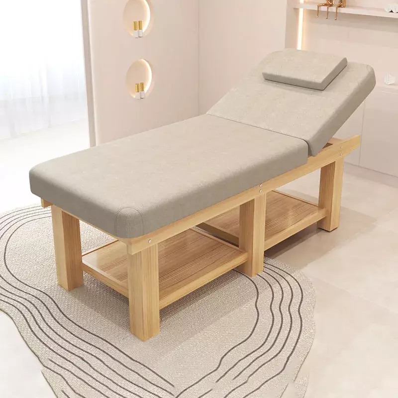 Massage Folding Bed Beauty Mattresses Couch Wooden Tattoo Lash Salon Bed Full Body  Beauty Furniture