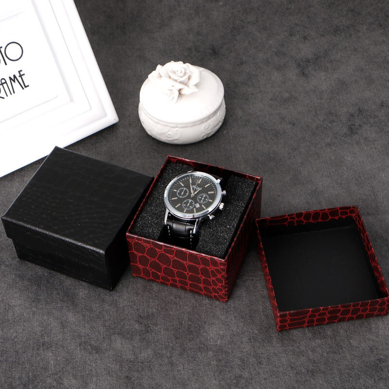Caja de regalo 652F para reloj, organizador de reloj de pulsera de cuero PU, accesorios