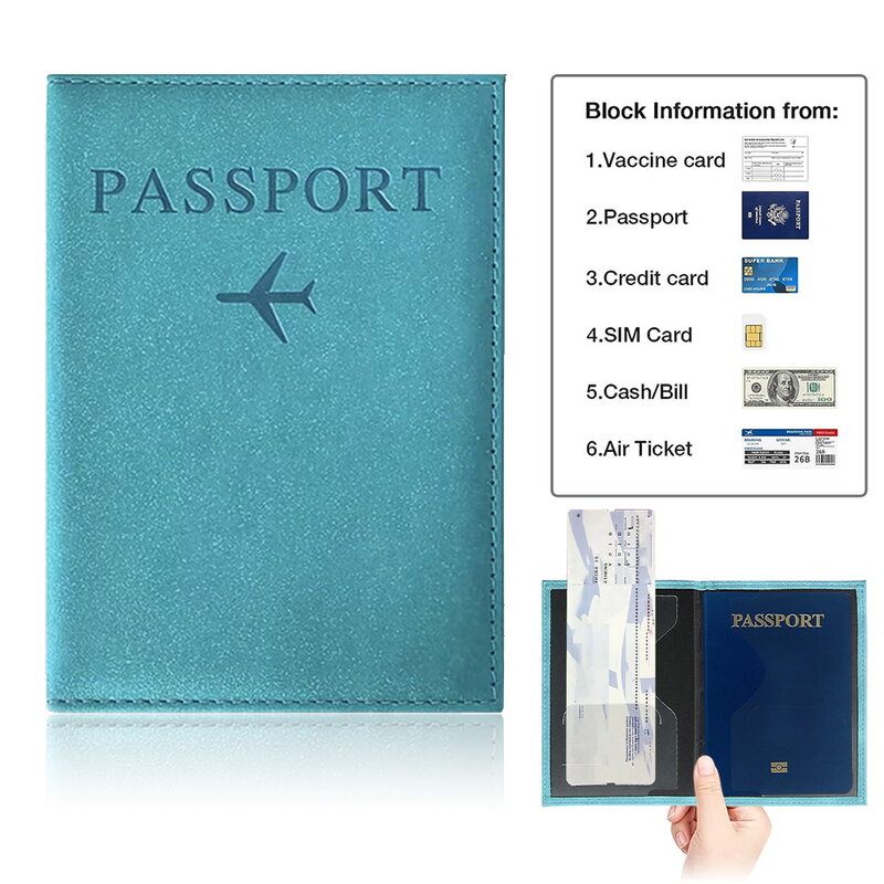여행 여권 커버 케이스, 스크래치 방지 문서 여권 거치대, 티켓 보관 거치대 프로텍터 골드 문자 패턴 시리즈