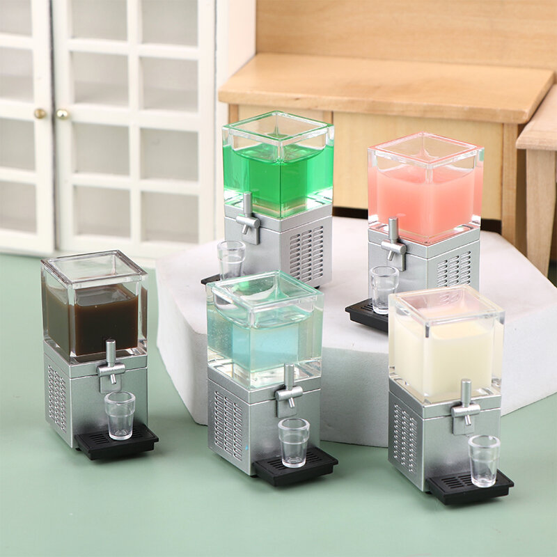 Miniature Juice Machine Cup Set, Mini Juicer, Fruit Beverage Machine, Modelo Cozinha Boneca, Eletrodomésticos Brinquedos, Dollhouse, 1Pc