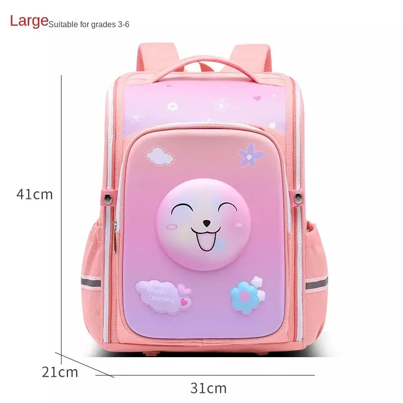 여아 및 남아용 학교 가방, 핑크 유니콘 인쇄 배낭, 귀여운 여아 초등 아동용 방수 책가방, 신제품