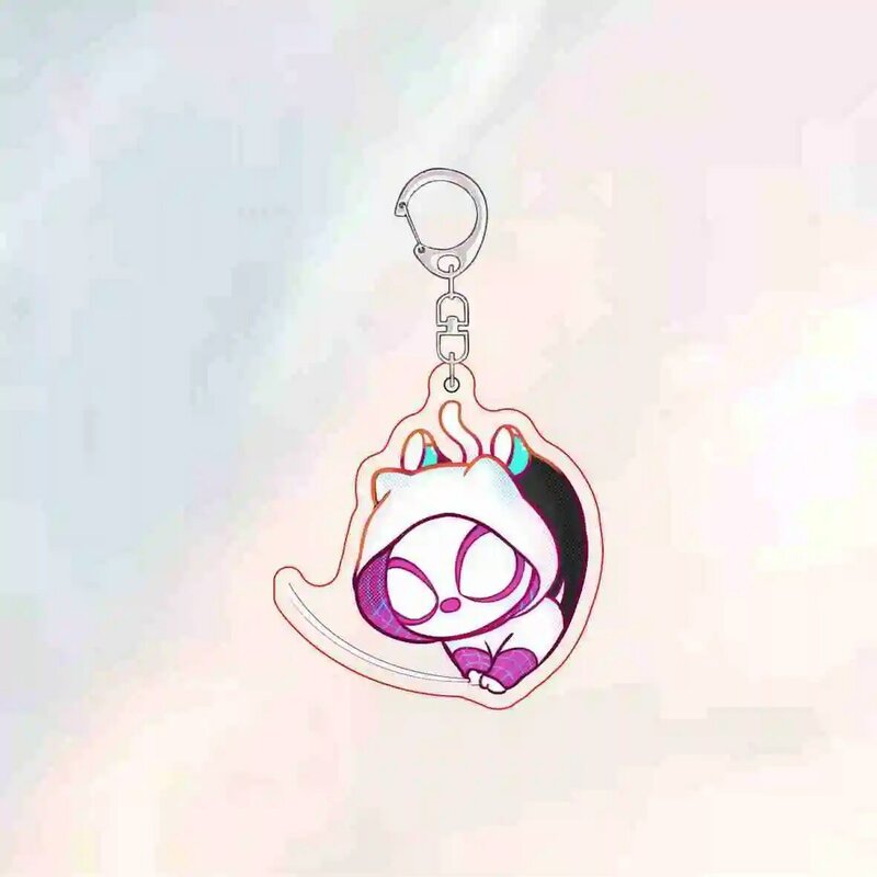 Kawaii Sanrio Hello Kitty Spiderman Rondom Sleutelhanger Hellokitty Schooltas Hanger Cadeau