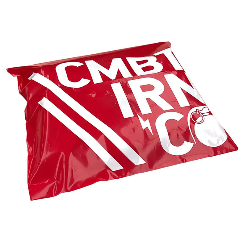 Оптовая продажа, красный 100% переработанный биоразлагаемый полиэтиленовый конверт, пластиковый рюкзак, экологически чистый портативный поли-конверт