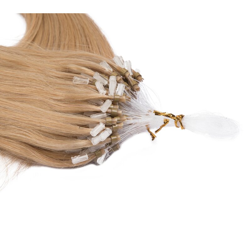 Micro Loop sedal de pesca para mujer, extensión de cabello humano 100% Real, cabello Natural Invisible, Remy, Mirco Beads