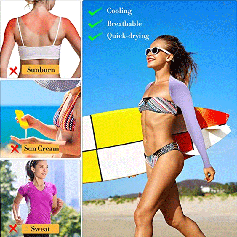 Ice InjLong Arm Cover Gants, Châle ultra-fin, Manches de bras, Protection solaire respirante, Protection des mains, Sports de plein air