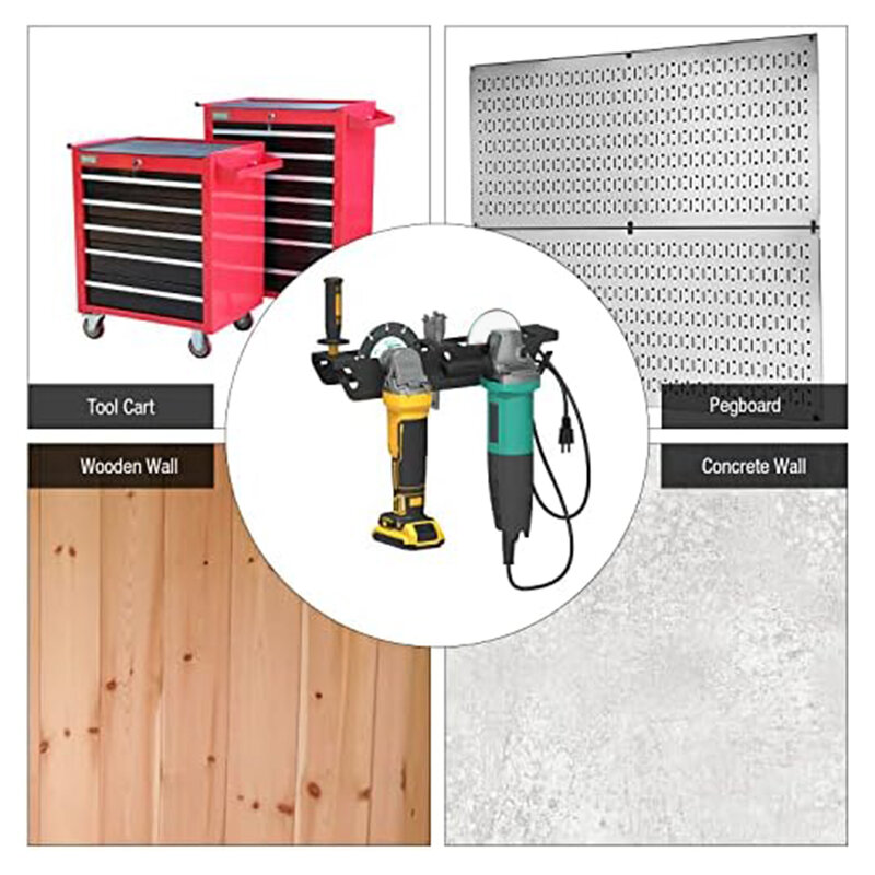 Angle Grinder Holder Stand Storage Rack W/screws Cord Hanger For Cutting Machine Polisher Power Tools Storing Supplies