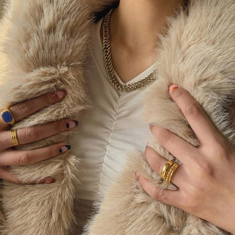 Casaco de pele de raposa do falso das mulheres comprimento médio temperamento grande lapela solta internet celebridade jovem casaco de pelúcia casaco de inverno