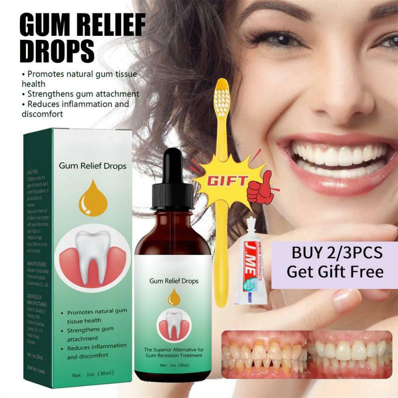 30ml Gingival Repair Drops Teeth Whitening Women Men Mouth Periodontal Gum Pain Antibacteria Treatment Pharyngitis Oral Cleaning