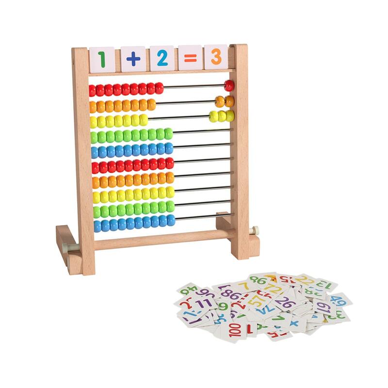 Add Aftrekken Abacus Educatief Speelgoed Tien Frame Set Stevige Houten Constructie Montessori Wiskunde Manipulatieven Voor Elementair