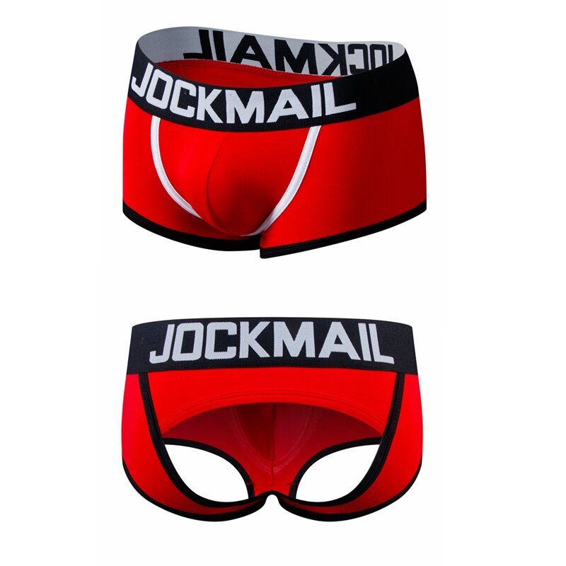Трусы-боксеры JOCKMAIL мужские, Эротические стринги с открытой спиной, джоки, пикантное нижнее белье для геев